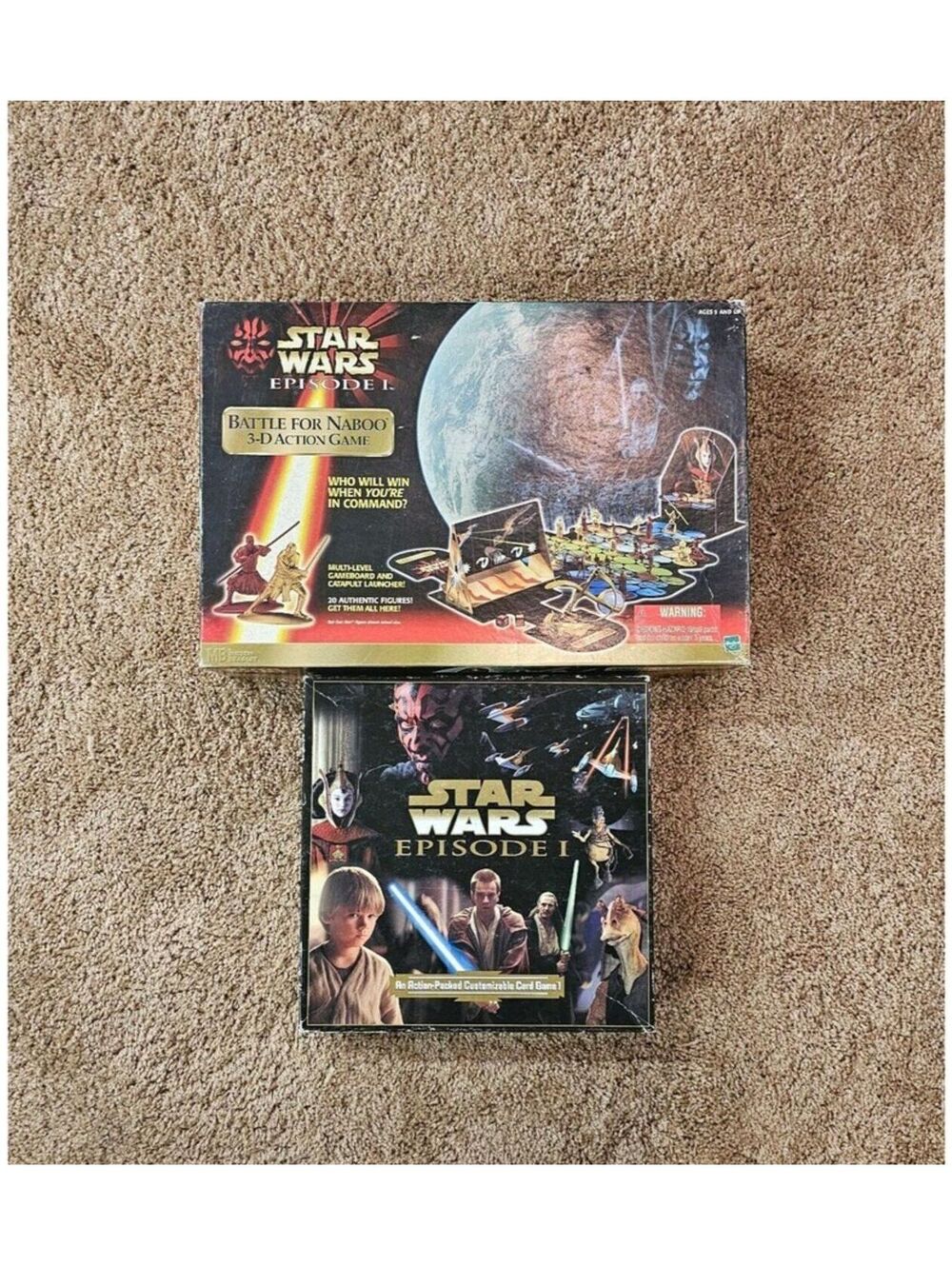 Star Wars Episode 1 Battle for Naboo Game (1999) + Star Wars Episode 1 Card Game